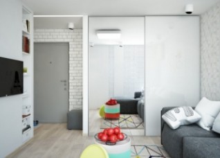 Giải pháp cho căn hộ 50m2 với không gian rộng mở
